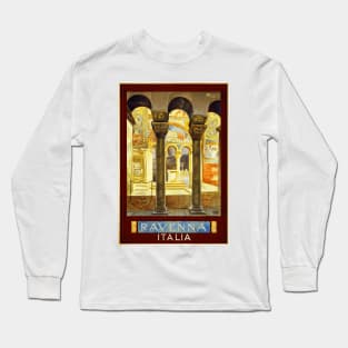 Ravenna, Italy Vintage Travel Poster Design Long Sleeve T-Shirt